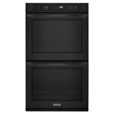 KitchenAid 30in Built In Double Wall Oven - Black (KEBS209BBL)