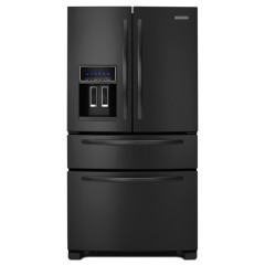 KitchenAid 25.0 cu ft Standard Depth French Door Refrigerator - Black (KFXS25RYBL)