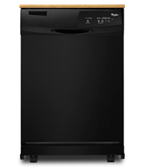 Whirlpool 37in Full Console Portable Dishwasher - Black (WDP350PAAB)