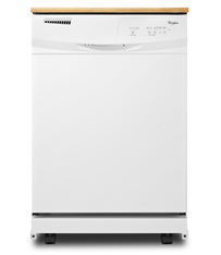 Whirlpool 37in Full Console Portable Dishwasher - White (WDP350PAAW)